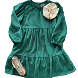 Kinsley L/S Dress - Emerald Girls Occasion Dresses Emma Jean