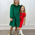 Kinsley L/S Dress - Emerald - Sugar Babies Children's Boutique/Meg's Shoppe