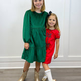Kinsley L/S Dress - Emerald - Sugar Babies Children's Boutique/Meg's Shoppe