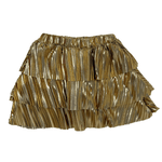 Krista Layered Skort - Gold Pleated - Sugar Babies Children's Boutique/Meg's Shoppe