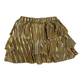 Krista Layered Skort - Gold Pleated - Sugar Babies Children's Boutique/Meg's Shoppe