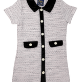 Kylie Tweed Dress - Pink & Black - Sugar Babies Children's Boutique/Meg's Shoppe