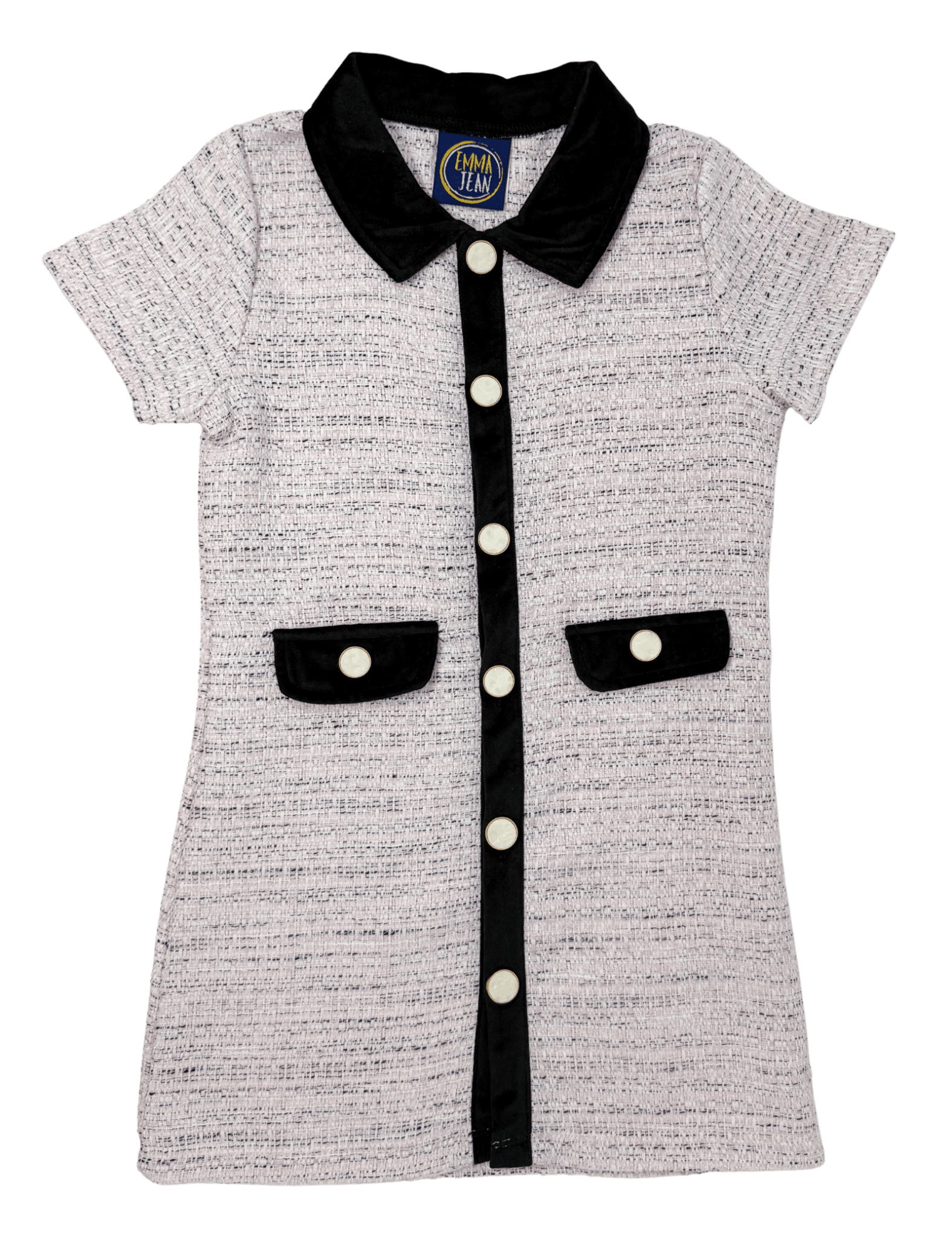 Kylie Tweed Dress - Pink & Black - Sugar Babies Children's Boutique/Meg's Shoppe