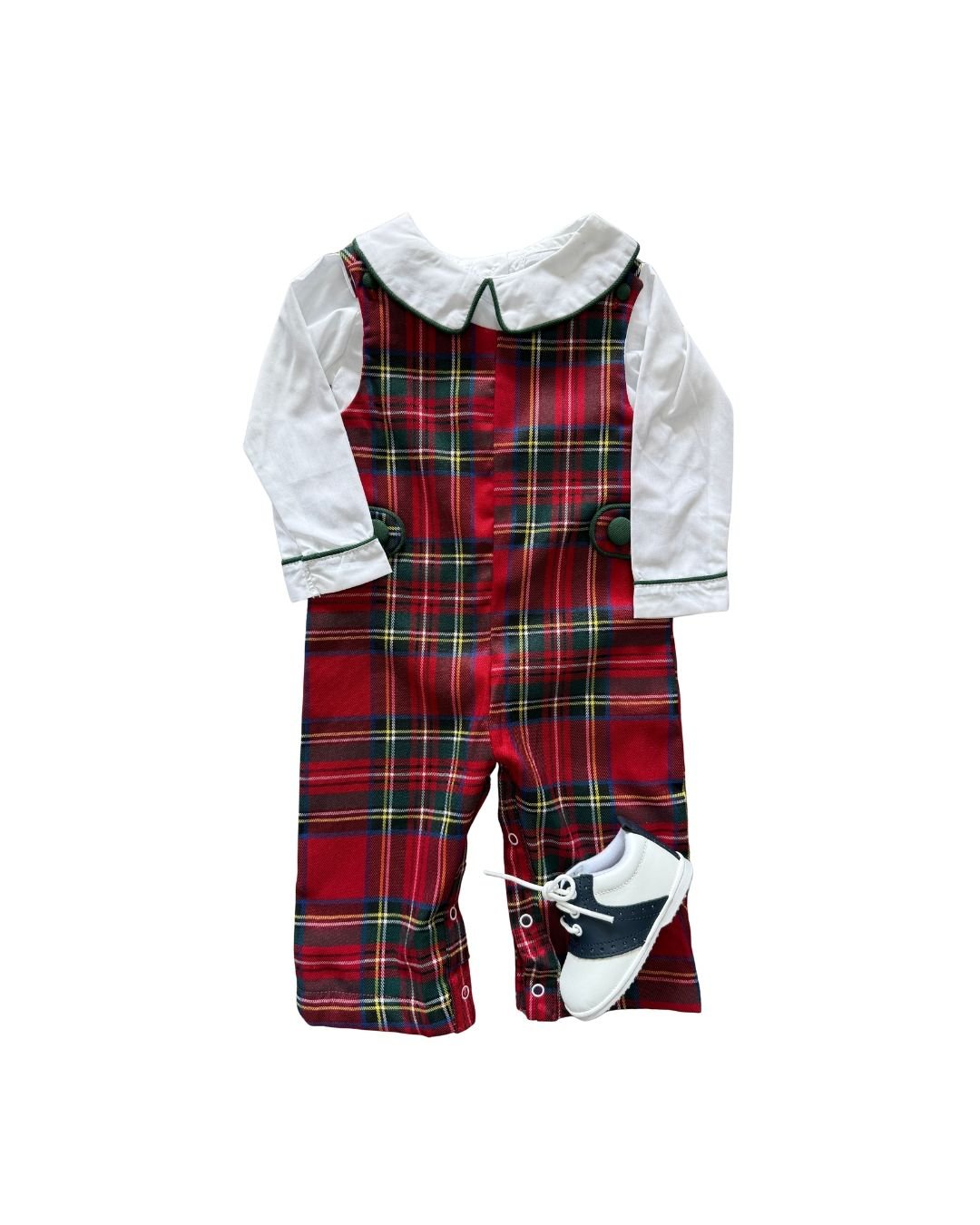 Lawson Longall - Festive Tartan Boys Bubbles + Rompers The Oaks Apparel Company