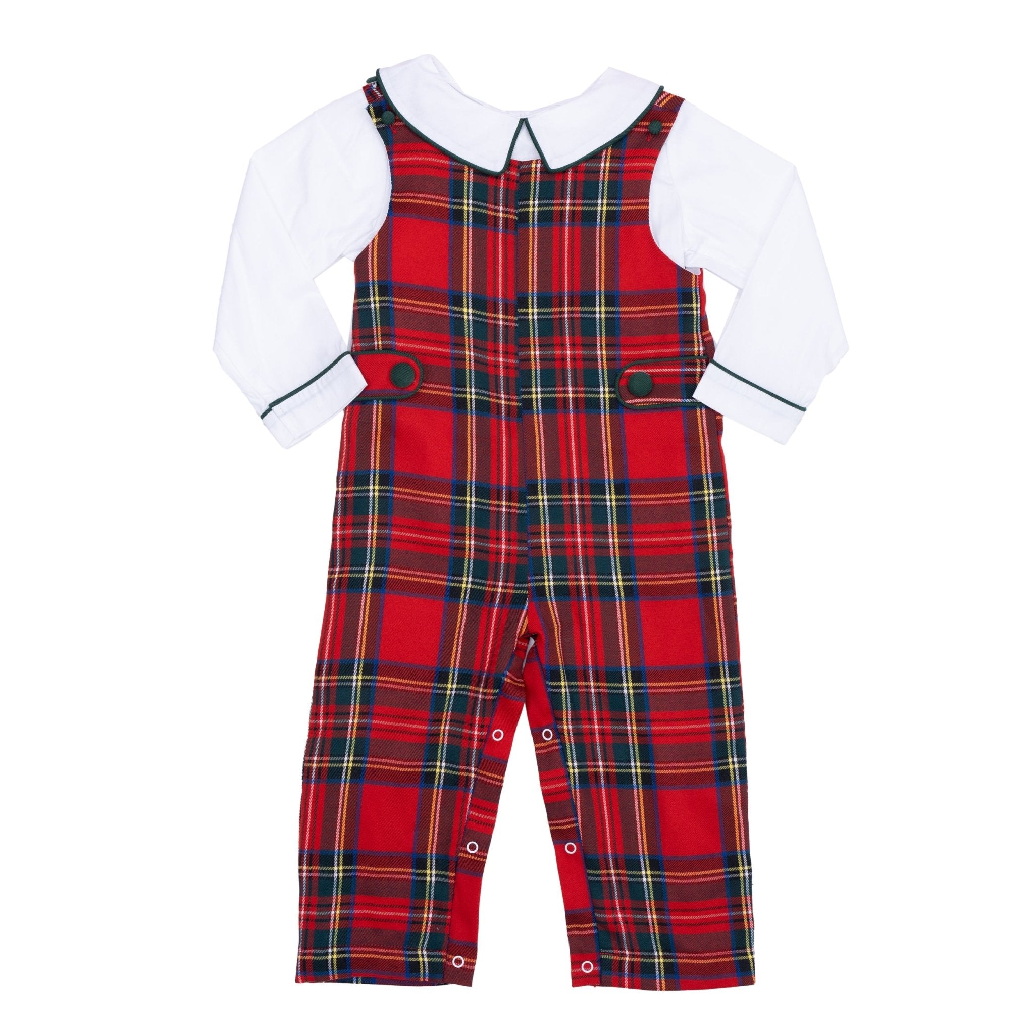 Lawson Longall - Festive Tartan Boys Bubbles + Rompers The Oaks Apparel Company