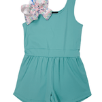 Layla Athletic Romper - Seafoam Girls Bubbles + Rompers Emma Jean