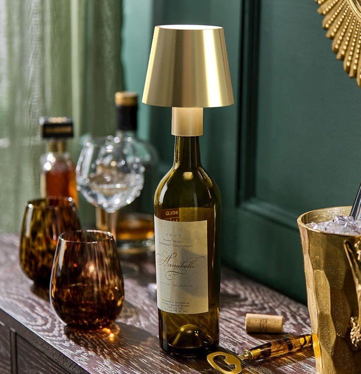 LED Bottle Lamp w/ Stopper Attachment Home Decor Two's Company