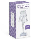 LED Color-Changing Crystal Cordless Table Lamp Home Decor Two's Company