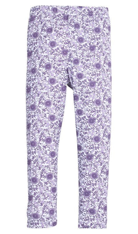 Leggings - Lavender Vine Floral Girls Pants + Leggings Bisby