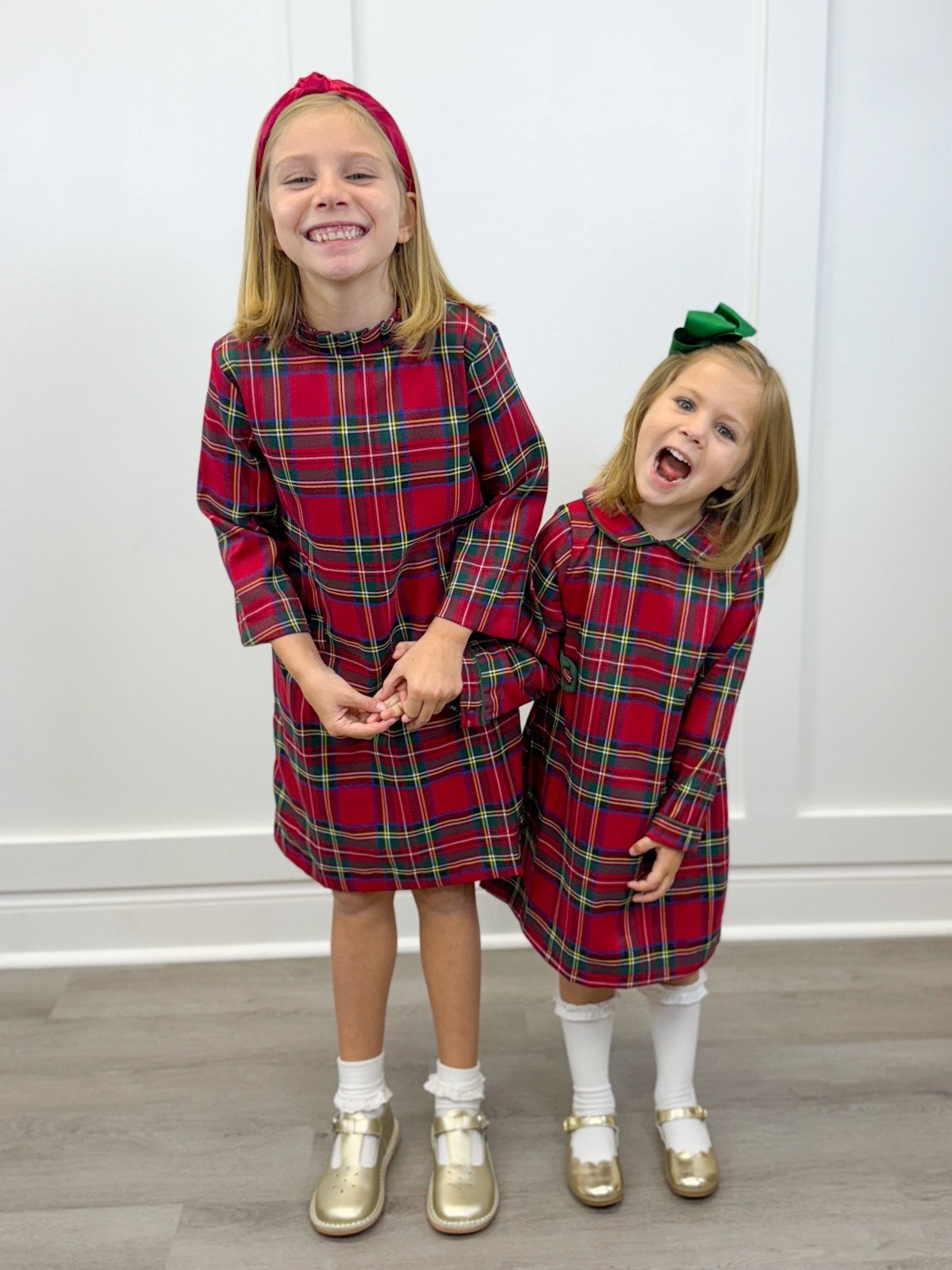 Leigh Dress - Festive Tartan - Sugar Babies Children's Boutique/Meg's Shoppe