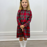 Leigh Dress - Festive Tartan - Sugar Babies Children's Boutique/Meg's Shoppe