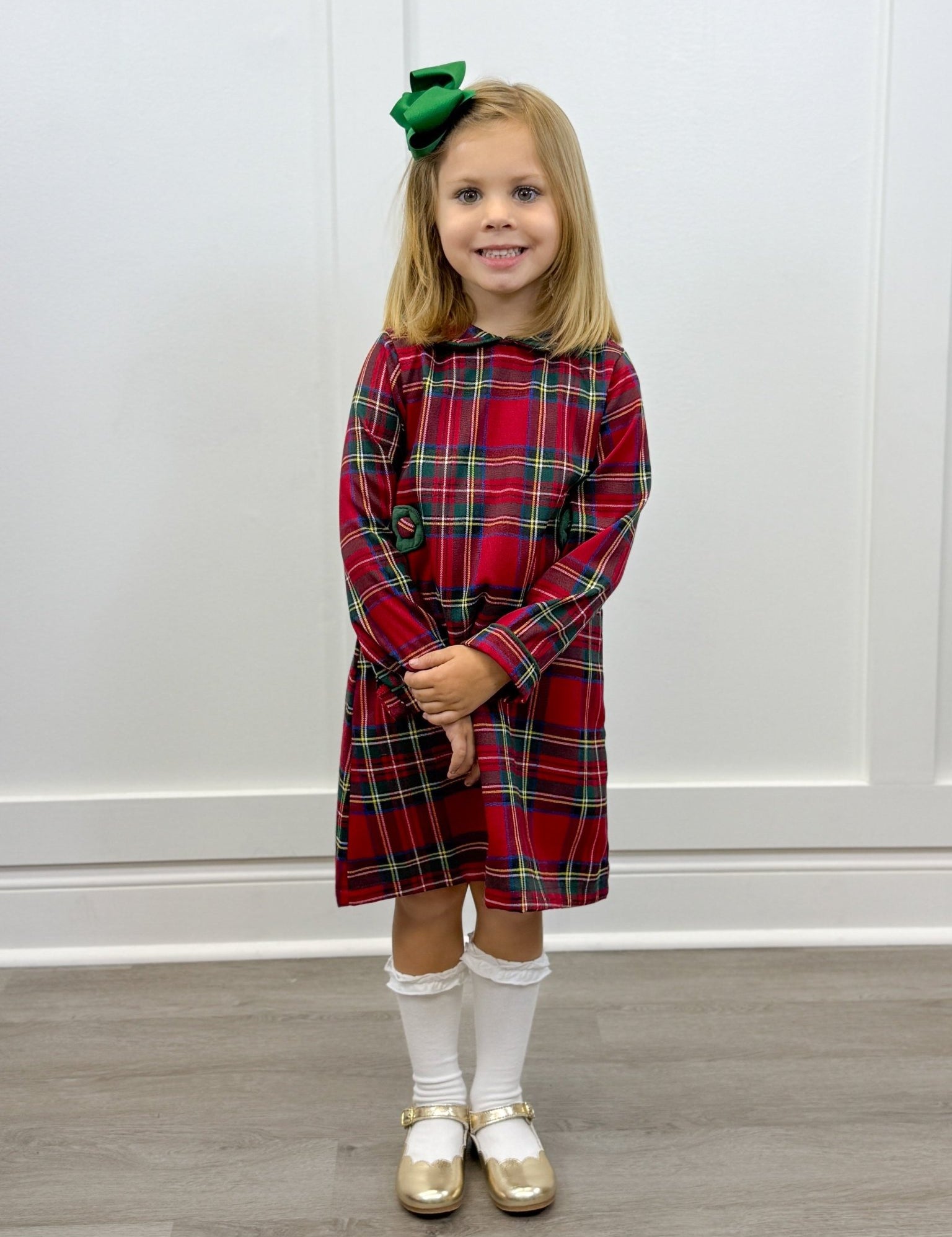 Leigh Dress - Festive Tartan Girls Occasion Dresses The Oaks Apparel Company