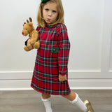 Leigh Dress - Festive Tartan - Sugar Babies Children's Boutique/Meg's Shoppe