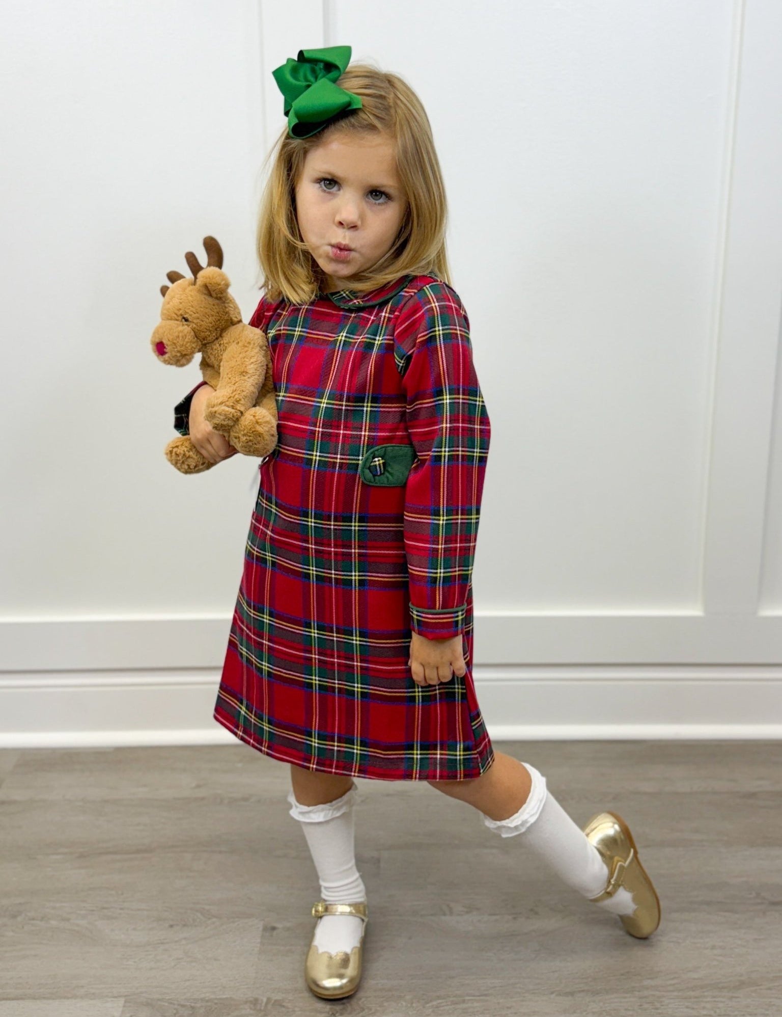 Leigh Dress - Festive Tartan Girls Occasion Dresses The Oaks Apparel Company