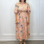 Leila Dress - Blush Bouquet Long Dresses Marigold