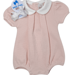 Liama Special Knit Bubble - Pink Girls Bubbles + Rompers MIOCOTTON