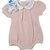 Liama Special Knit Bubble - Pink Girls Bubbles + Rompers MIOCOTTON
