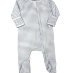 Light Blue Peek-a-Boo Wishes Zipper Footie Baby Sleepwear Magnolia Baby