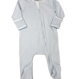 Light Blue Peek-a-Boo Wishes Zipper Footie Baby Sleepwear Magnolia Baby