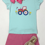 Light Bubblegum Picot Trim Shorts Girls Shorts Luigi