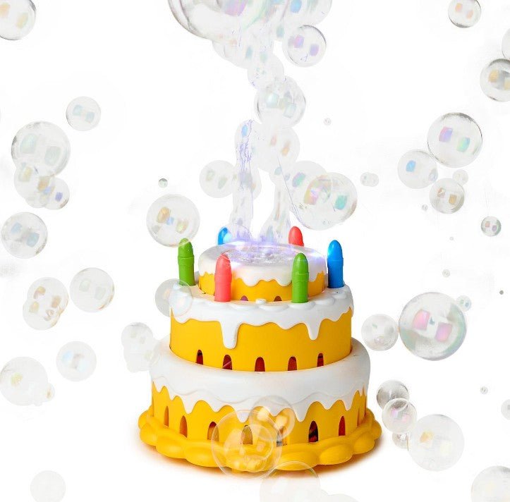 Light Up Birthday Cake Bubble Maker Toys Two's Company