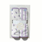 Lilac Buds Tiny Floral Burp Cloth Set Baby Accessories Goosies