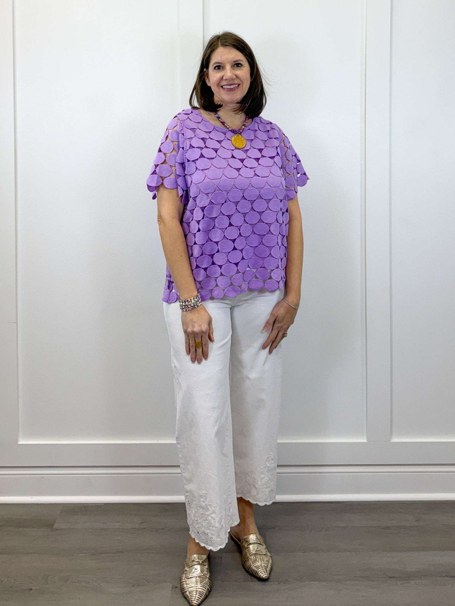 Lilac Luxe Textured Top - Lavender Tops Umgee