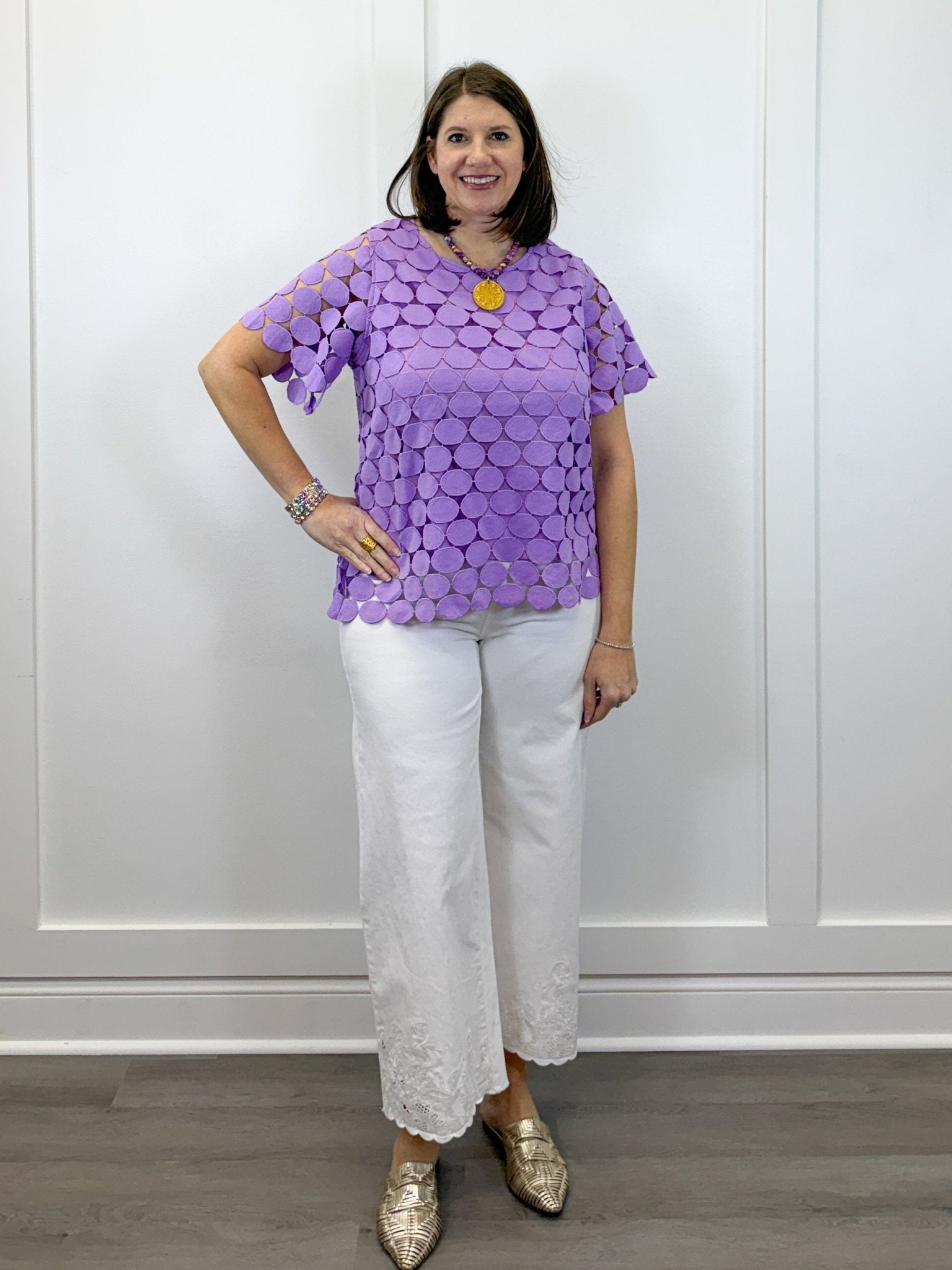 Lilac Luxe Textured Top - Lavender Tops Umgee