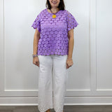 Lilac Luxe Textured Top - Lavender Tops Umgee