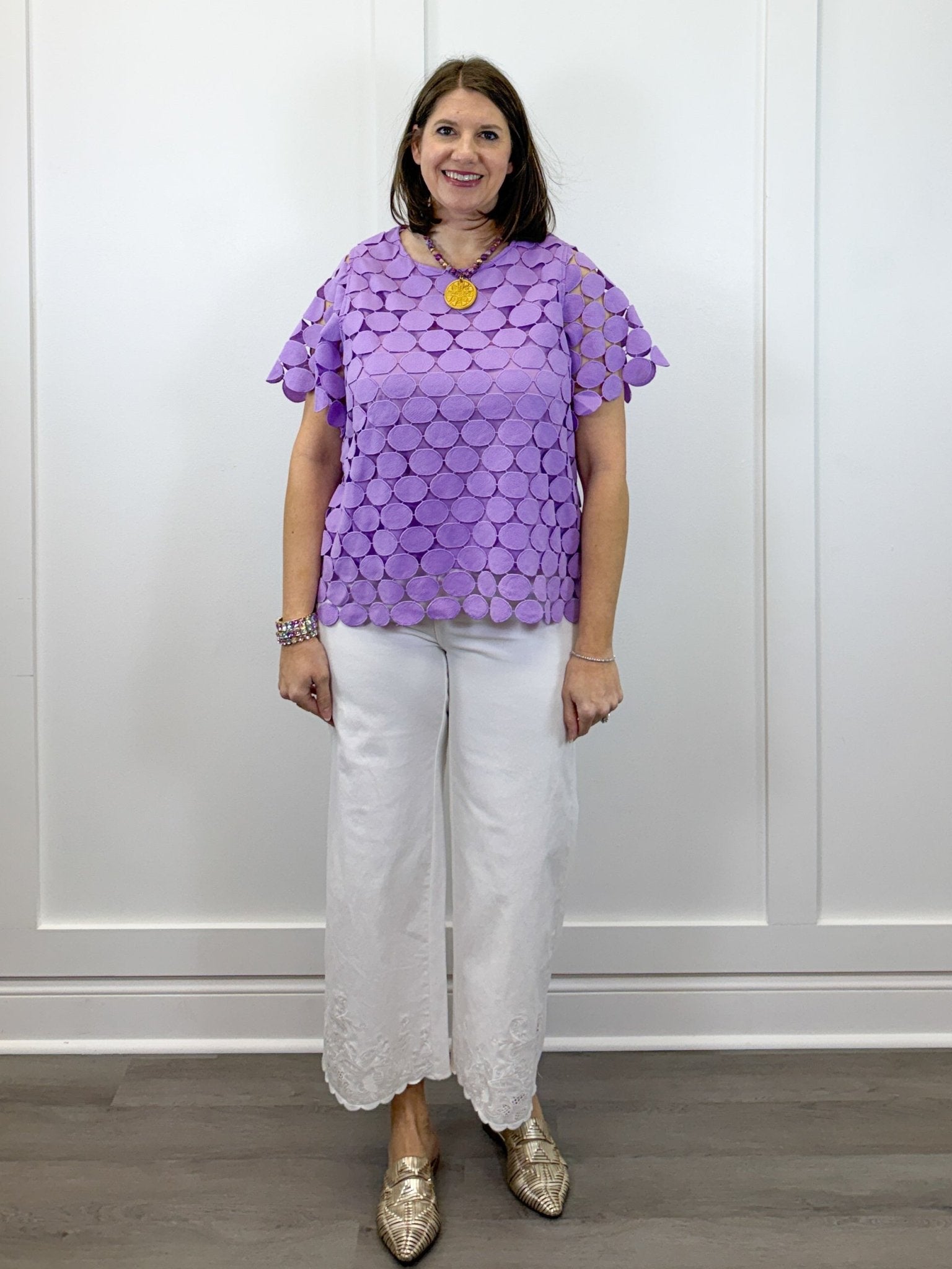 Lilac Luxe Textured Top - Lavender Tops Umgee