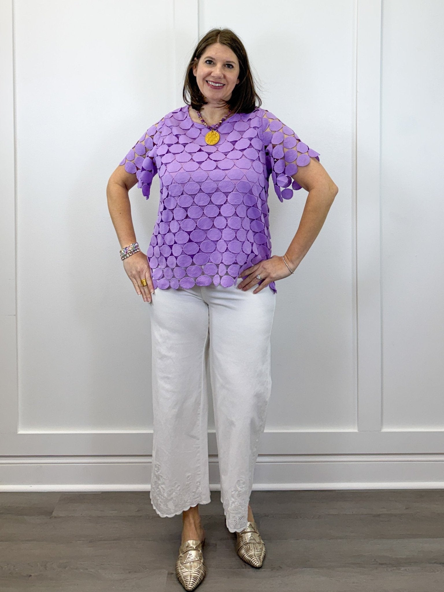 Lilac Luxe Textured Top - Lavender Tops Umgee