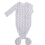 Lilac Ribbons Knotted Gown Baby Sleepwear Goosies