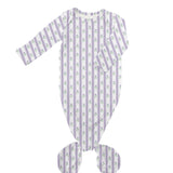 Lilac Ribbons Knotted Gown Baby Sleepwear Goosies