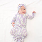 Lilac Ribbons Knotted Gown Baby Sleepwear Goosies