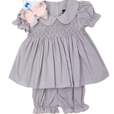 Lilac Smocked Geo Bloomer Set Girls Sets Banana Split