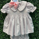 Lilac Smocked Geo Bloomer Set Girls Sets Banana Split
