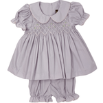 Lilac Smocked Geo Bloomer Set Girls Sets Banana Split