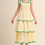 Limoncello Tiered Midi Dress - Sugar Babies Children's Boutique/Meg's Shoppe
