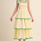 Limoncello Tiered Midi Dress - Sugar Babies Children's Boutique/Meg's Shoppe