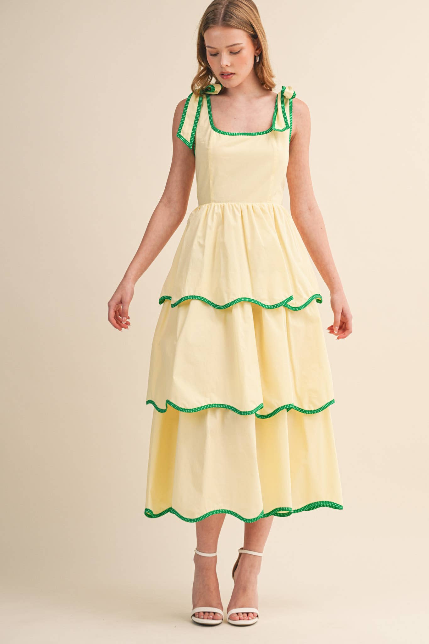 Limoncello Tiered Midi Dress - Sugar Babies Children's Boutique/Meg's Shoppe