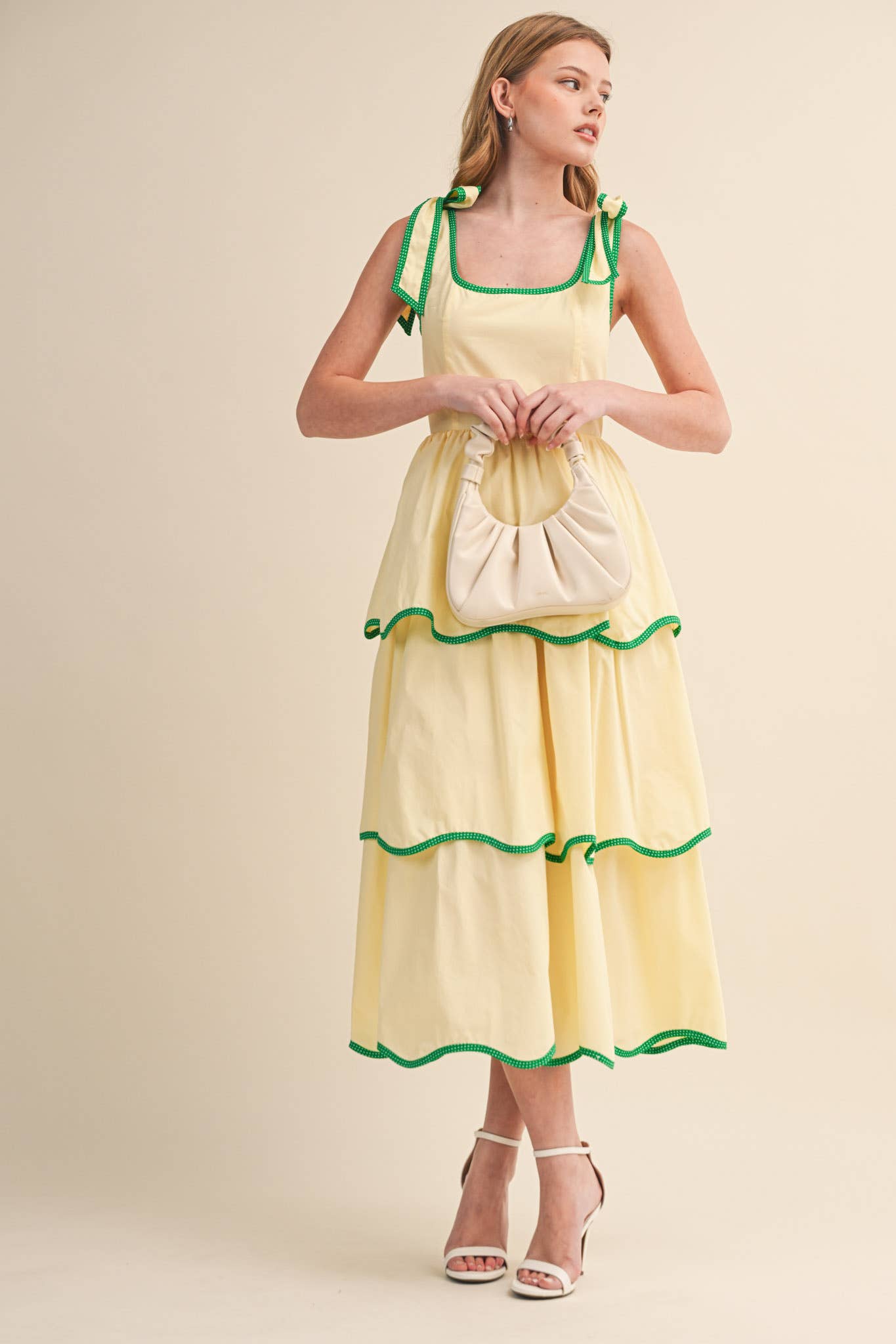 Limoncello Tiered Midi Dress - Sugar Babies Children's Boutique/Meg's Shoppe