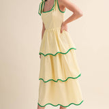 Limoncello Tiered Midi Dress - Sugar Babies Children's Boutique/Meg's Shoppe