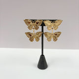 Linked Butterfly Earrings - Gold Earrings Sugar Babies Children's Boutique/Meg's Shoppe