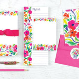 List Pad - Painterly Blooms Paper Goods GINA B DESIGNS
