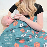 Little Athlete Sporty Theme Baby Muslin Swaddle Blanket Baby Accessories LollyBanks