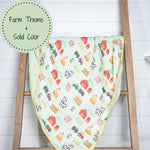 Little Farmer Baby Toddler Muslin Blanket Baby Accessories LollyBanks