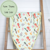 Little Farmer Baby Toddler Muslin Blanket Baby Accessories LollyBanks