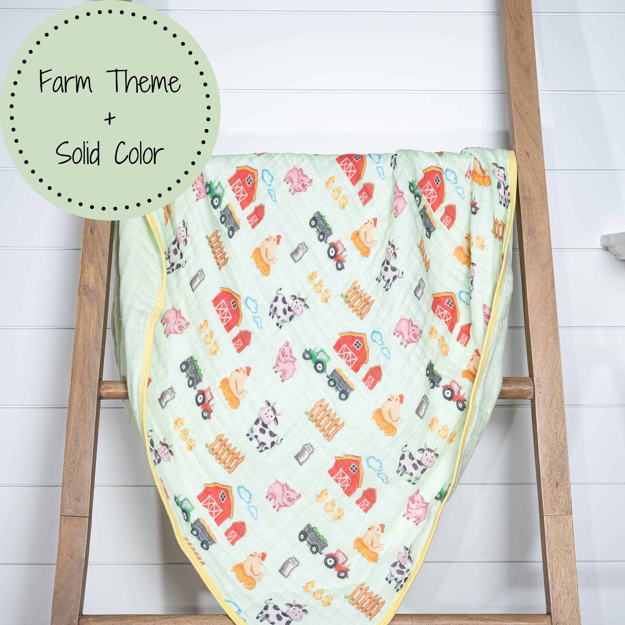 Little Farmer Baby Toddler Muslin Blanket Baby Accessories LollyBanks