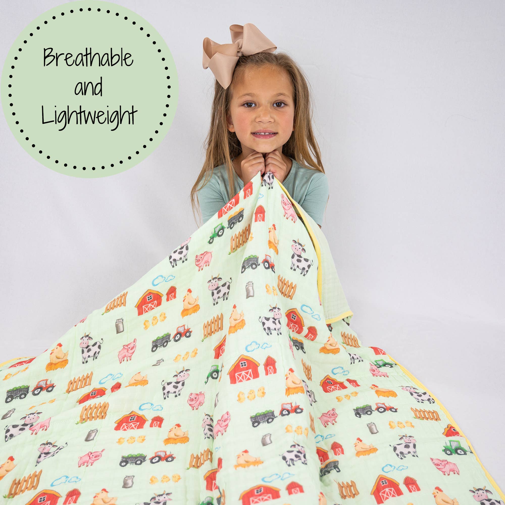 Little Farmer Baby Toddler Muslin Blanket Baby Accessories LollyBanks