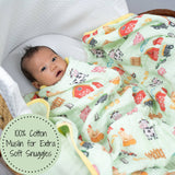 Little Farmer Baby Toddler Muslin Blanket Baby Accessories LollyBanks